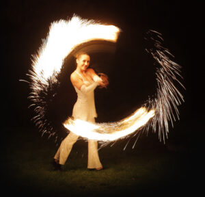 Weihnachtsshows mit Feuer und Licht