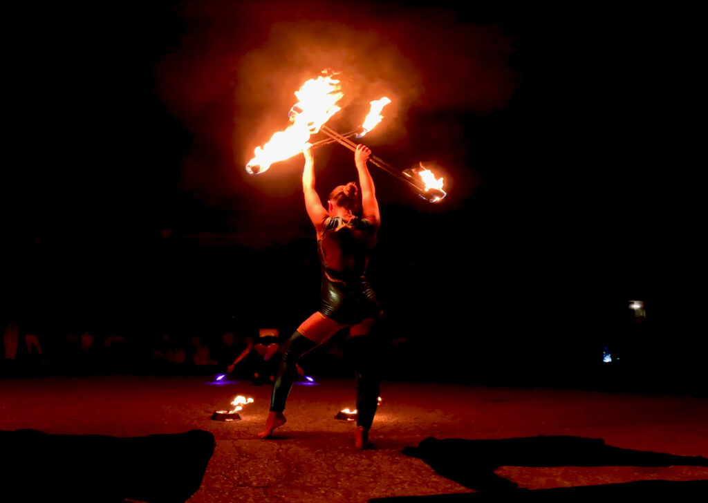 Feuershow, Double Staff